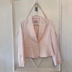 Bloomingdale's Pink Beaded Accent Formal Blazer